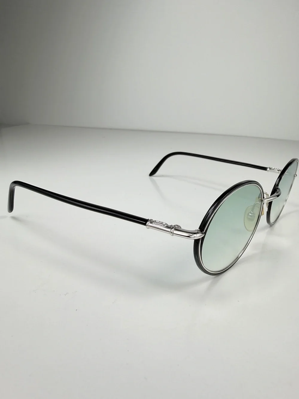 Vintage Christian Dior 2057 79D Sunglasses Custom Teal Mirror Oval Monsieur Set